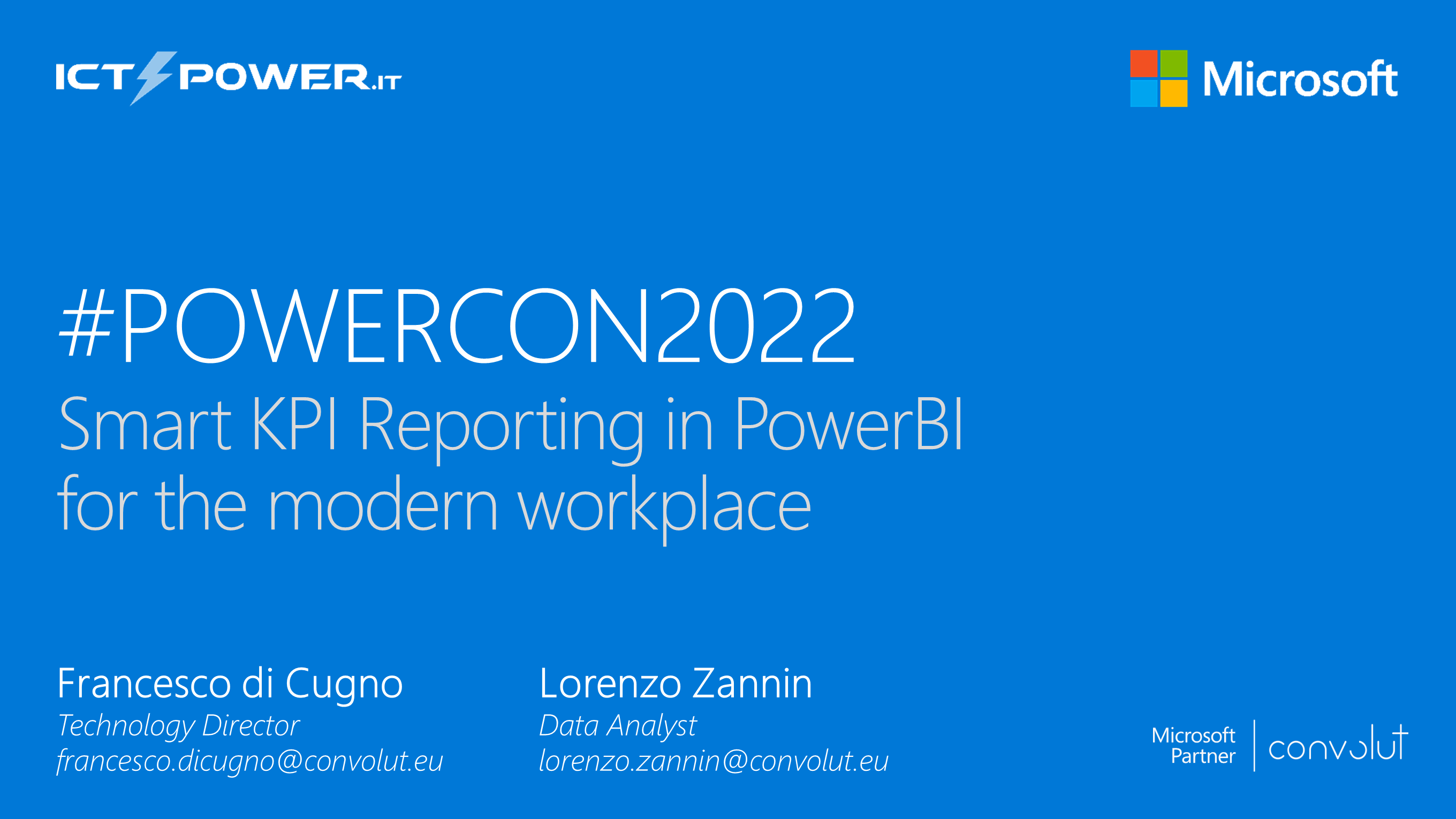 Francesco di Cugno – Lorenzo Zannin – Smart KPI Reporting in Power BI for the modern workplace