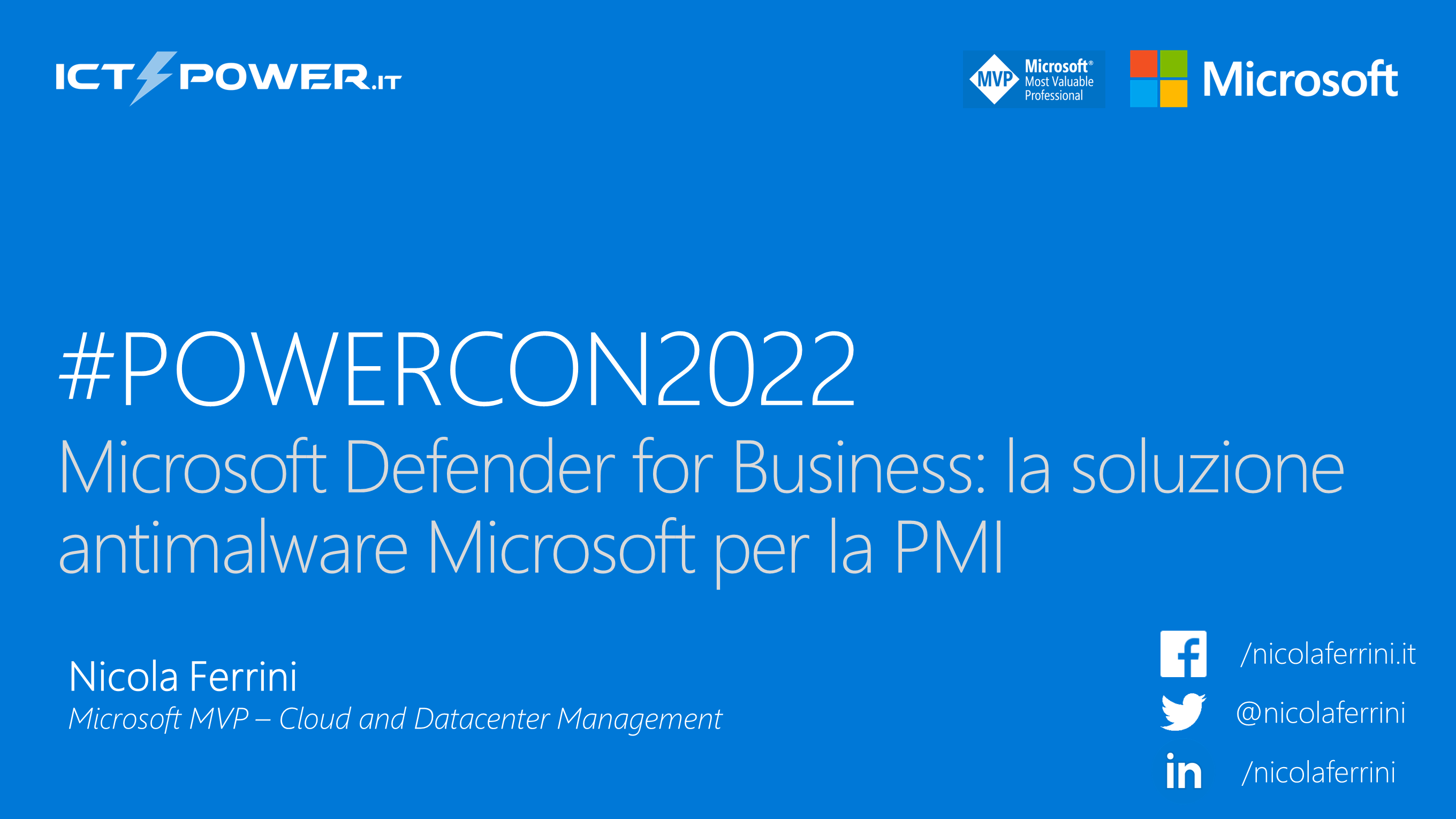 Nicola Ferrini – Microsoft Defender for Business – la soluzione antimalware Microsoft per la PMI