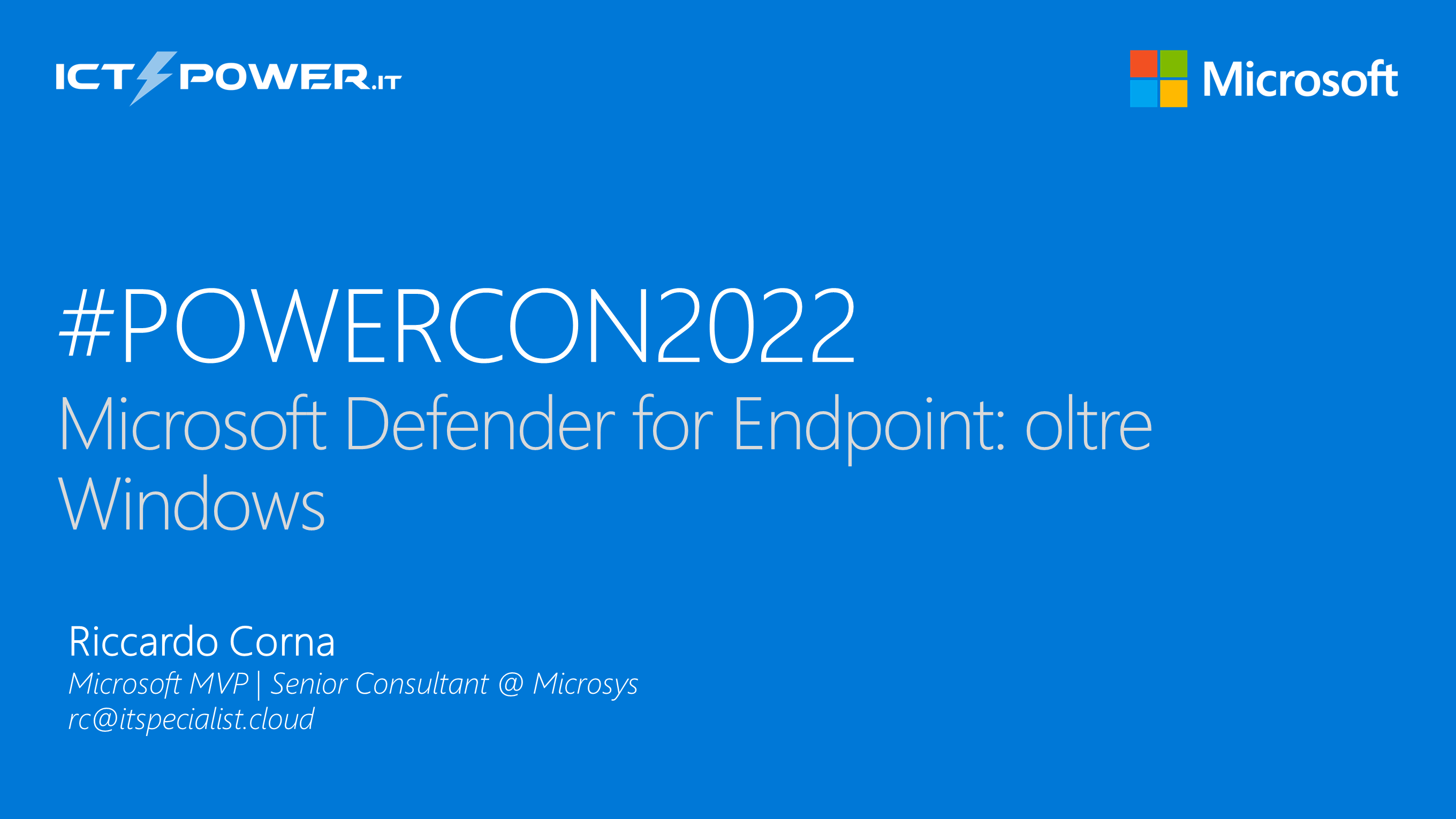 Riccardo Corna – Microsoft Defender for Endpoint oltre Windows