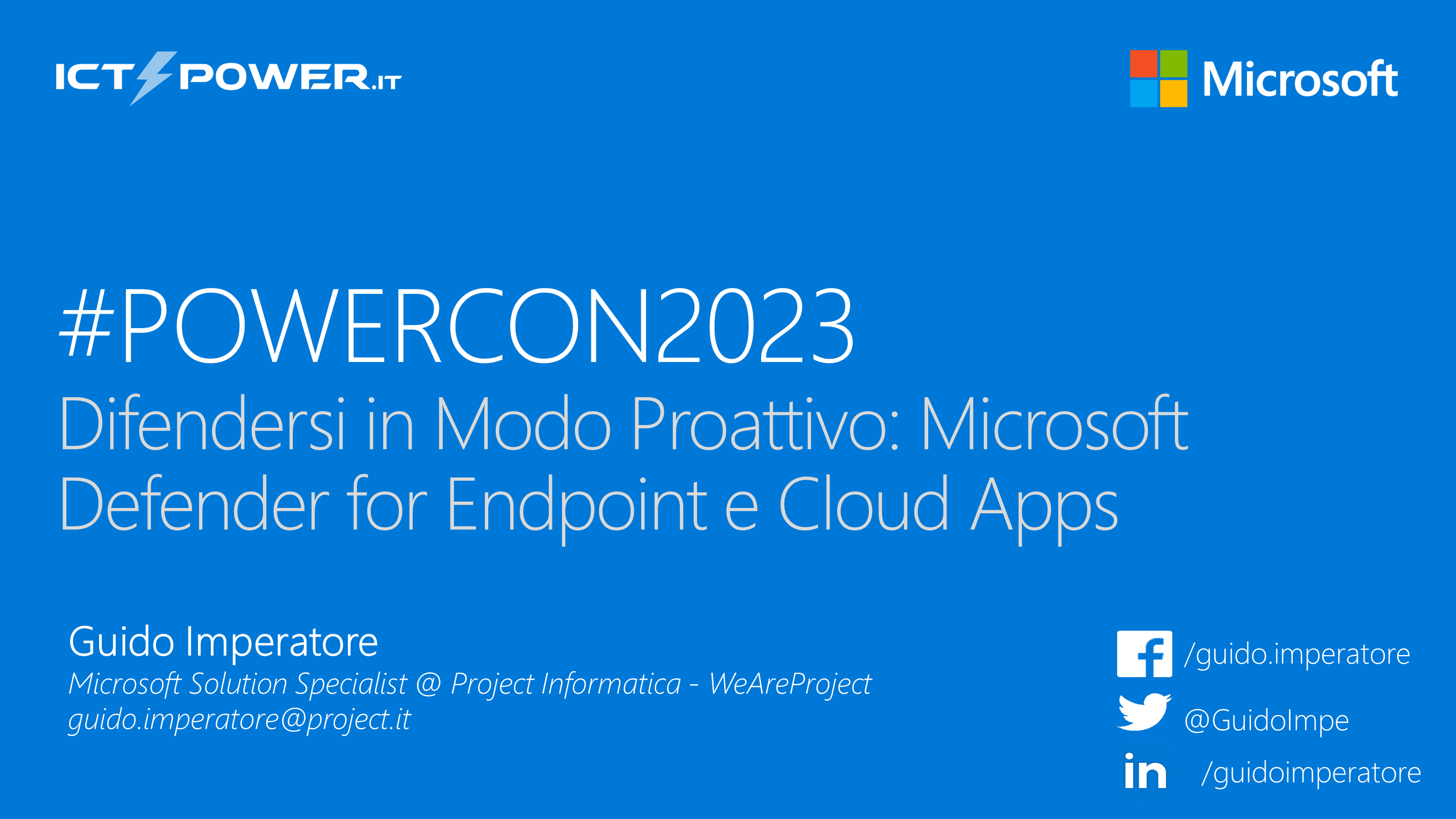 Guido Imperatore – Difendersi in modo proattivo: Microsoft Defender for Endpoint e Cloud Apps