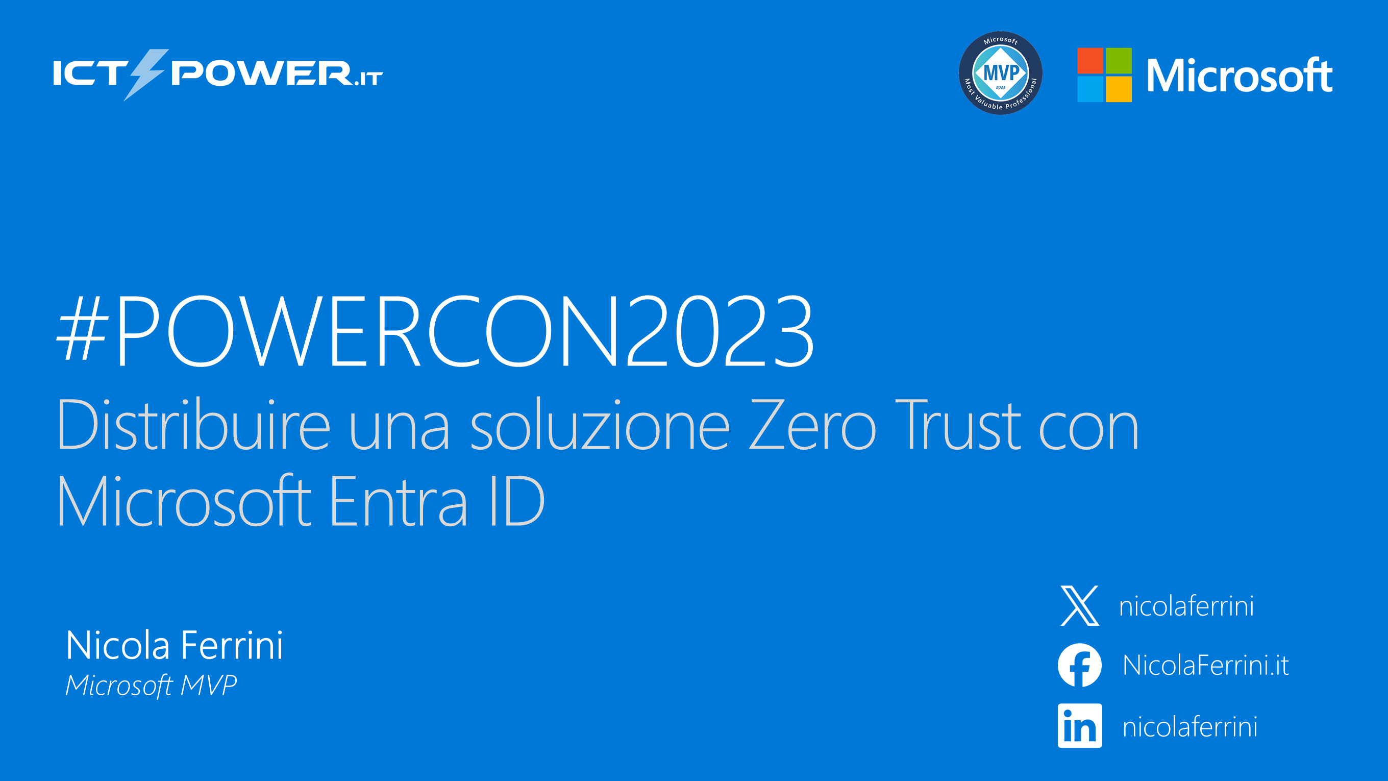 Nicola Ferrini – Distribuire una soluzione Zero Trust con Microsoft Entra ID