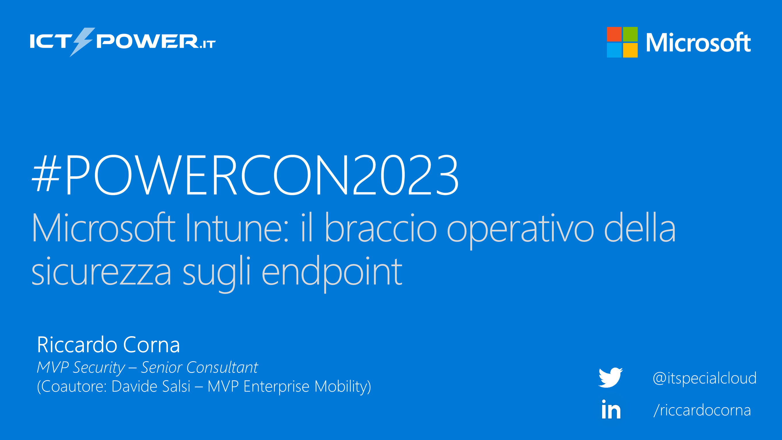 Riccardo Corna – il braccio operativo delle impostazioni di sicurezza sugli endpoint di Microsoft Intune