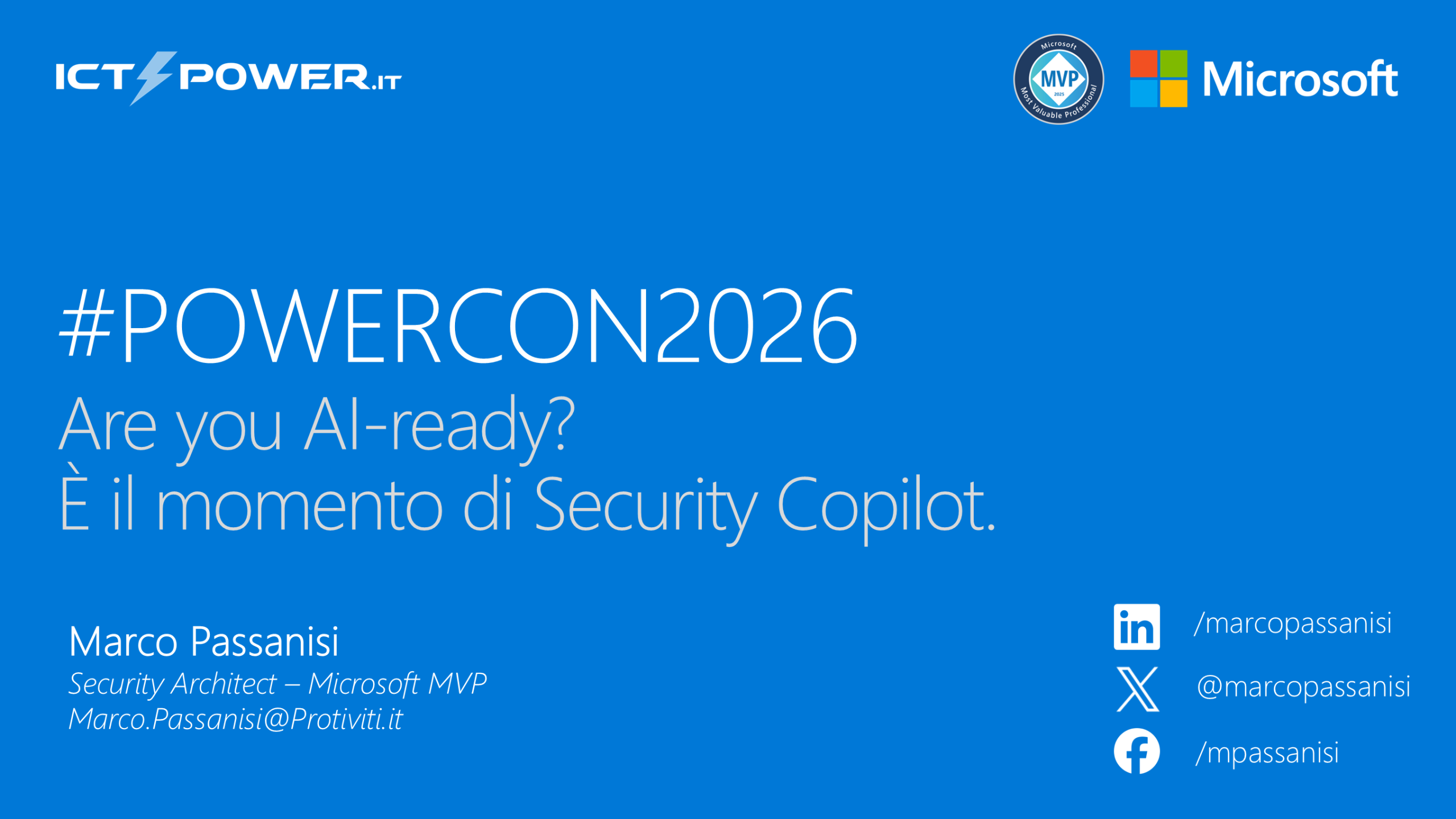 Are you AI-ready? È il momento di Security Copilot – Marco Passanisi
