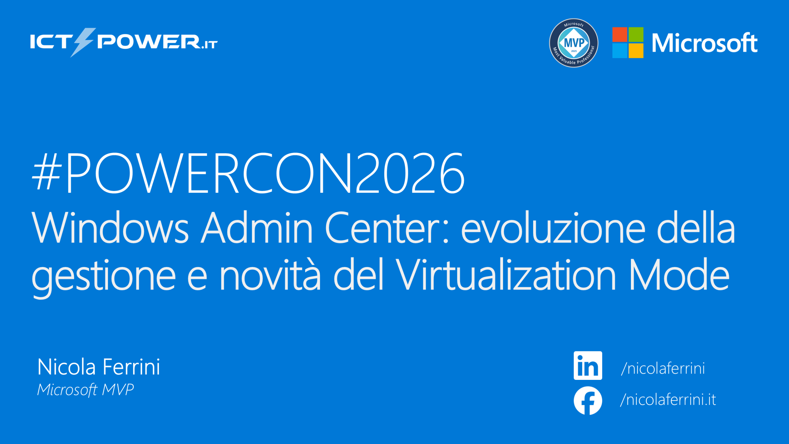 Windows Admin Center: evoluzione della gestione e novità del Virtualization Mode – Nicola Ferrini