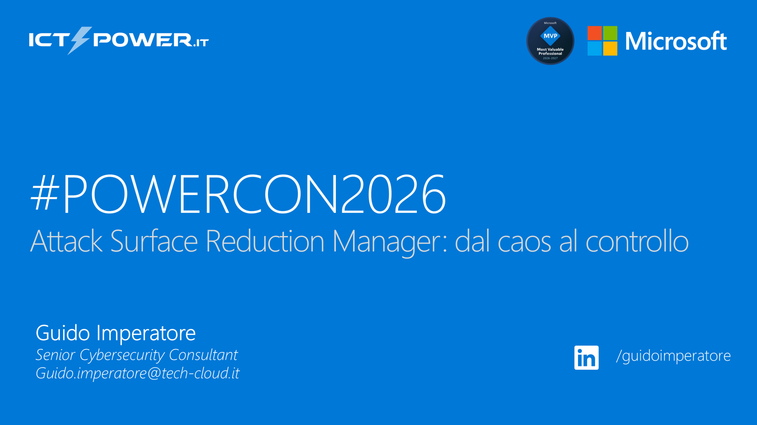 Attack Surface Reduction Manager: dal caos al controllo | Guido Imperatore – Microsoft MVP