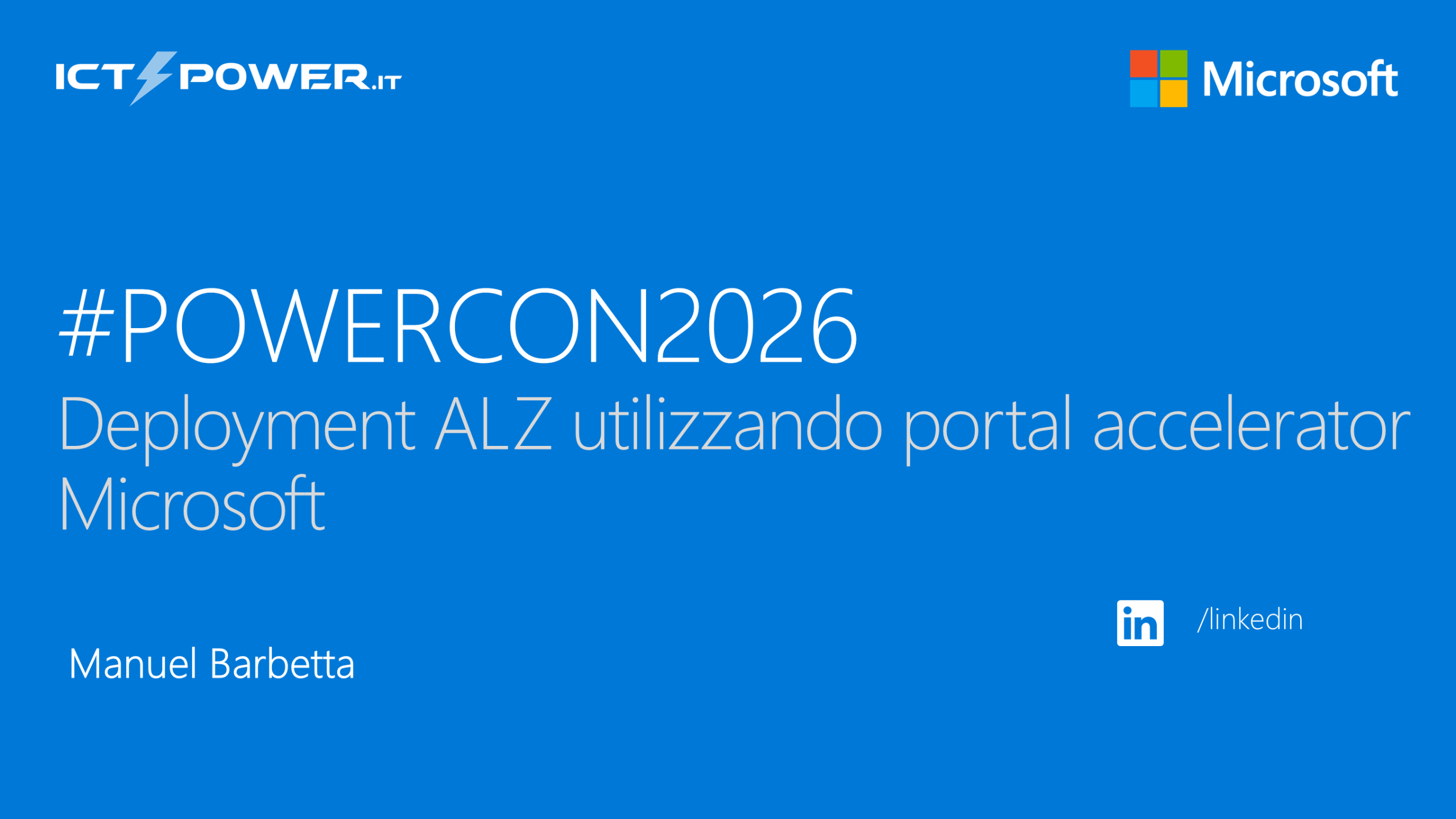 Deployment di una Azure Landing Zone Enterprise-Scale utilizzando il Portal Accelerator di Microsoft | Manuel Barbetta – Cloud Solution Architect