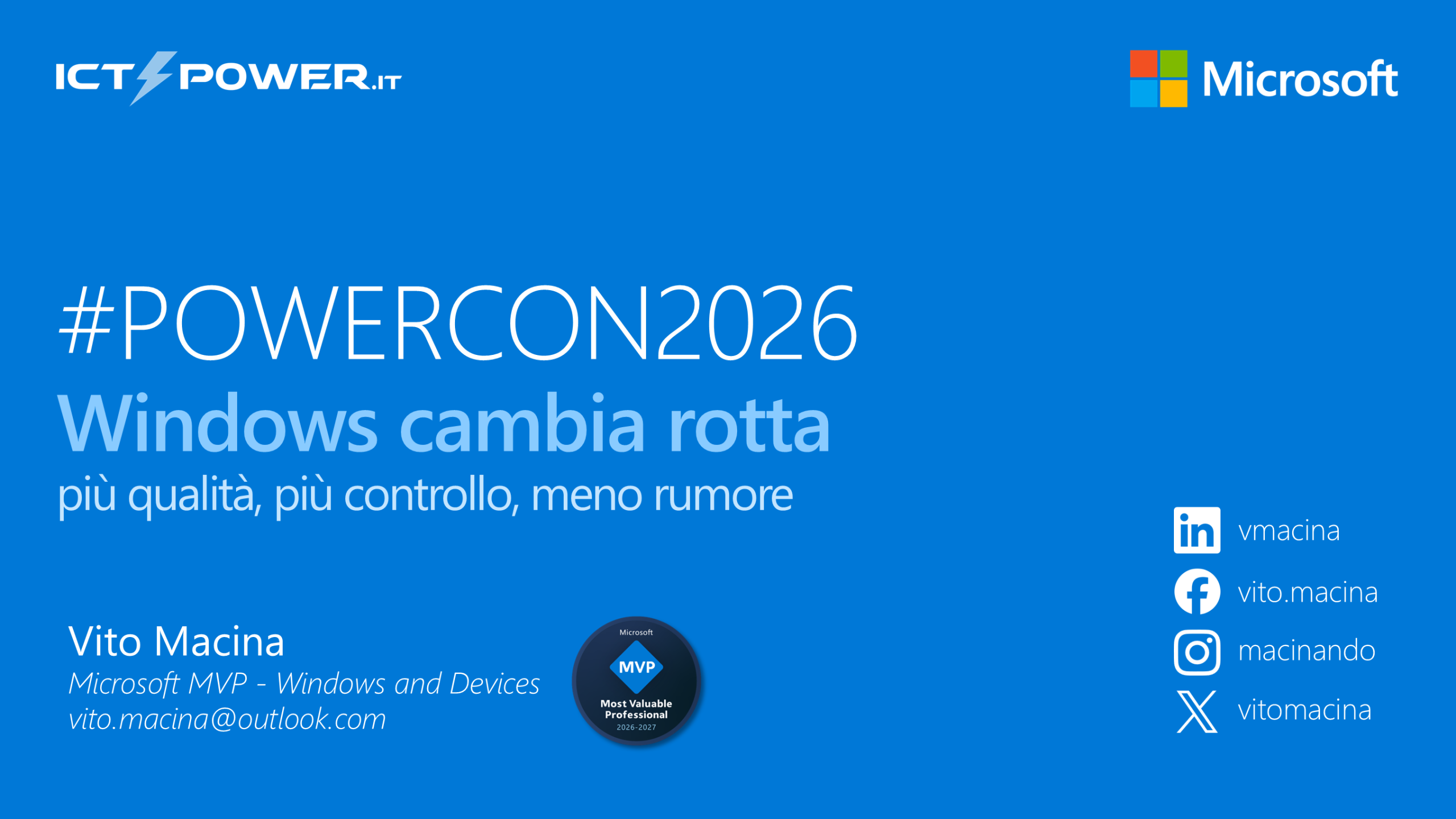 Windows cambia rotta: più qualità, più controllo, meno rumore | Vito Macina – Microsoft MVP